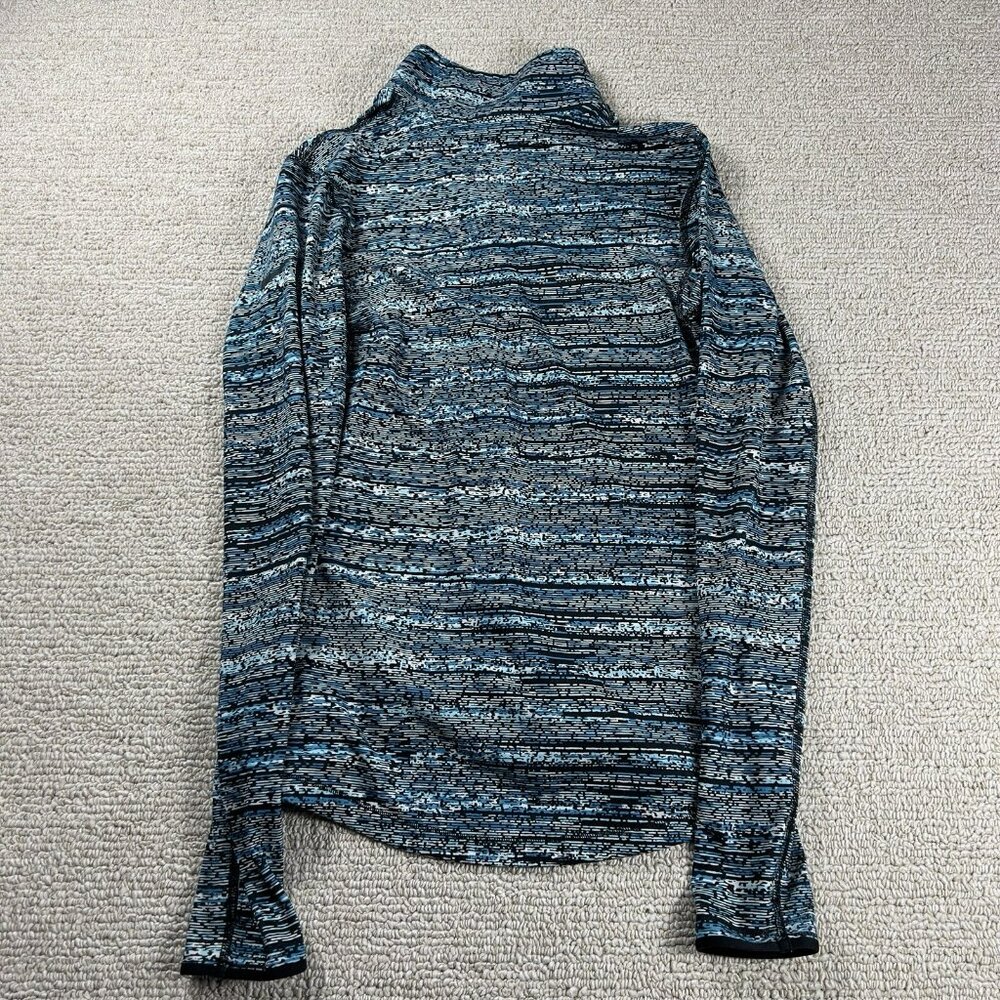 Nike Pro Dri-Fit 1/4 Zip Shirt Blue Black Women’s Size Small - Picture 8 of 9